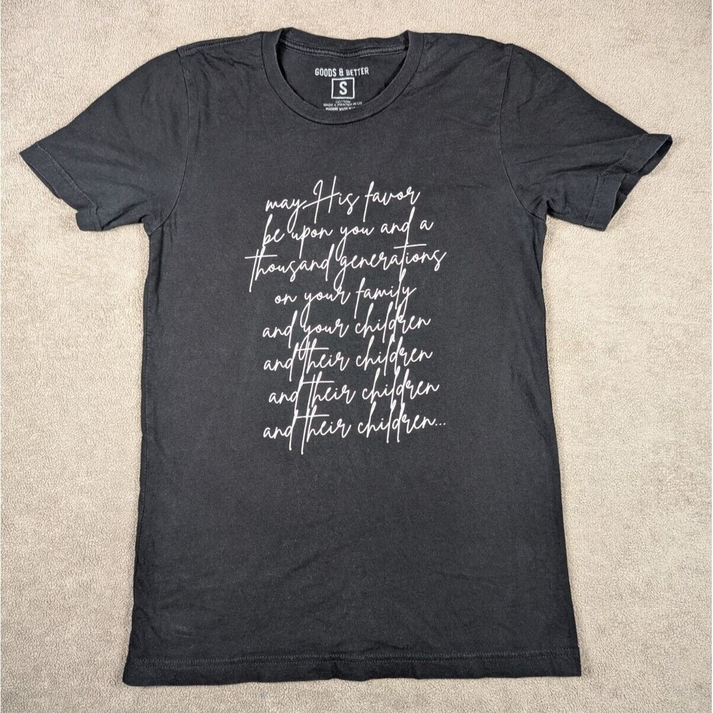 Good And Better Womens Tshirt Size S May His Favor Be Upon You Dark Gray